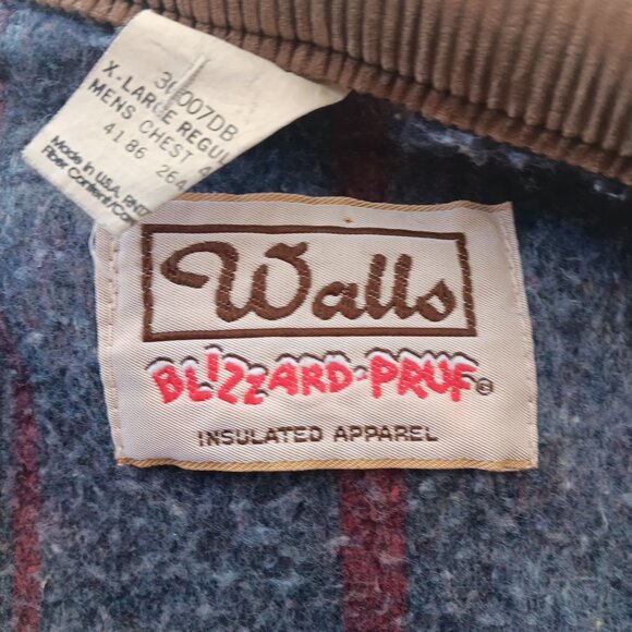 Vintage Men's Jacket XL Trucker Walls Blizzard-Pruf USA Blanket Lined Denim 80's - Picture 3 of 11